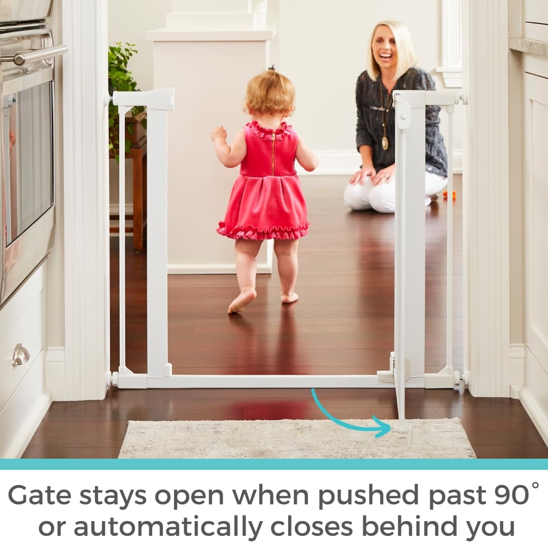 New Toddleroo by North States - Extra Wide Bright Choice Baby Gate (29.75 to 52 Inches Wide - 30 Inches Tall - White) - Kidsy