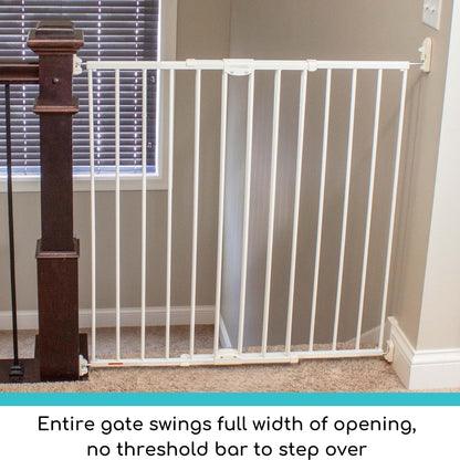 New Toddleroo Easy Swing & Lock Baby Gate for Top of Stairs 28.7"-47.8" Wide, 36" Tall (Ivory) - Kidsy