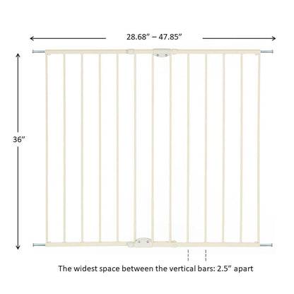 New Toddleroo Easy Swing & Lock Baby Gate for Top of Stairs 28.7"-47.8" Wide, 36" Tall (Ivory) - Kidsy