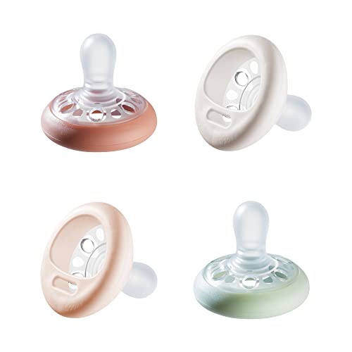 New Tommee Tippee Breast - Like Pacifier, Skin - Like Texture (Binky, 0 - 6m, 4 - Count) - Kidsy