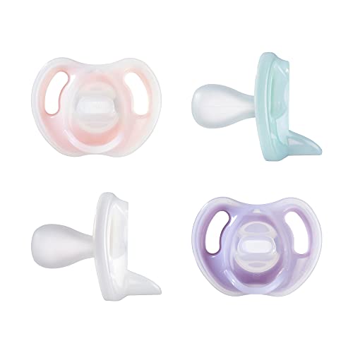 New Tommee Tippee Ultra Light Silicone Pacifiers (Pink/Purple/Green) - Kidsy