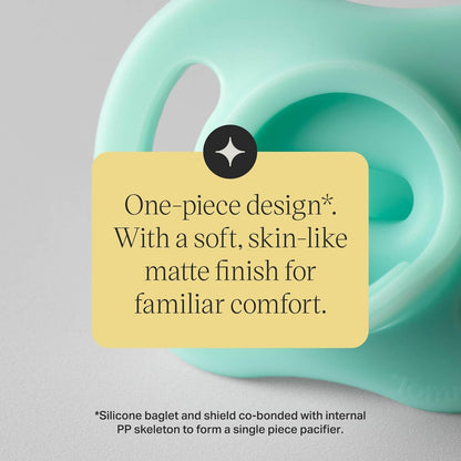 New Tommee Tippee Ultra - Light StayPut Pacifier, 18 - 36m, 4 Pack (Bright Blue/Honey/Sage/Brown) - Kidsy