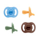 New Tommee Tippee Ultra - Light StayPut Pacifier, 18 - 36m, 4 Pack (Bright Blue/Honey/Sage/Brown) - Kidsy