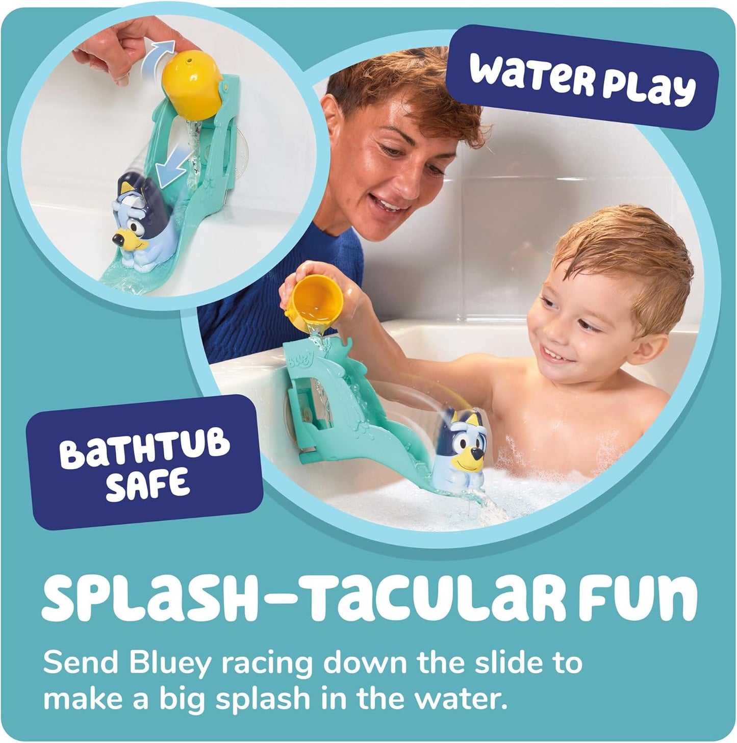 New TOMY Toomies Bluey Water Slide Bath Toy Set - Kidsy