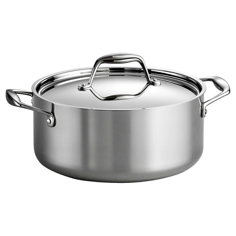 New Tramontina Gourmet Tri - Ply Clad Induction - Ready Stainless Steel 5 QT (Silver) - Kidsy