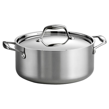 New Tramontina Gourmet Tri - Ply Clad Induction - Ready Stainless Steel 5 QT (Silver) - Kidsy