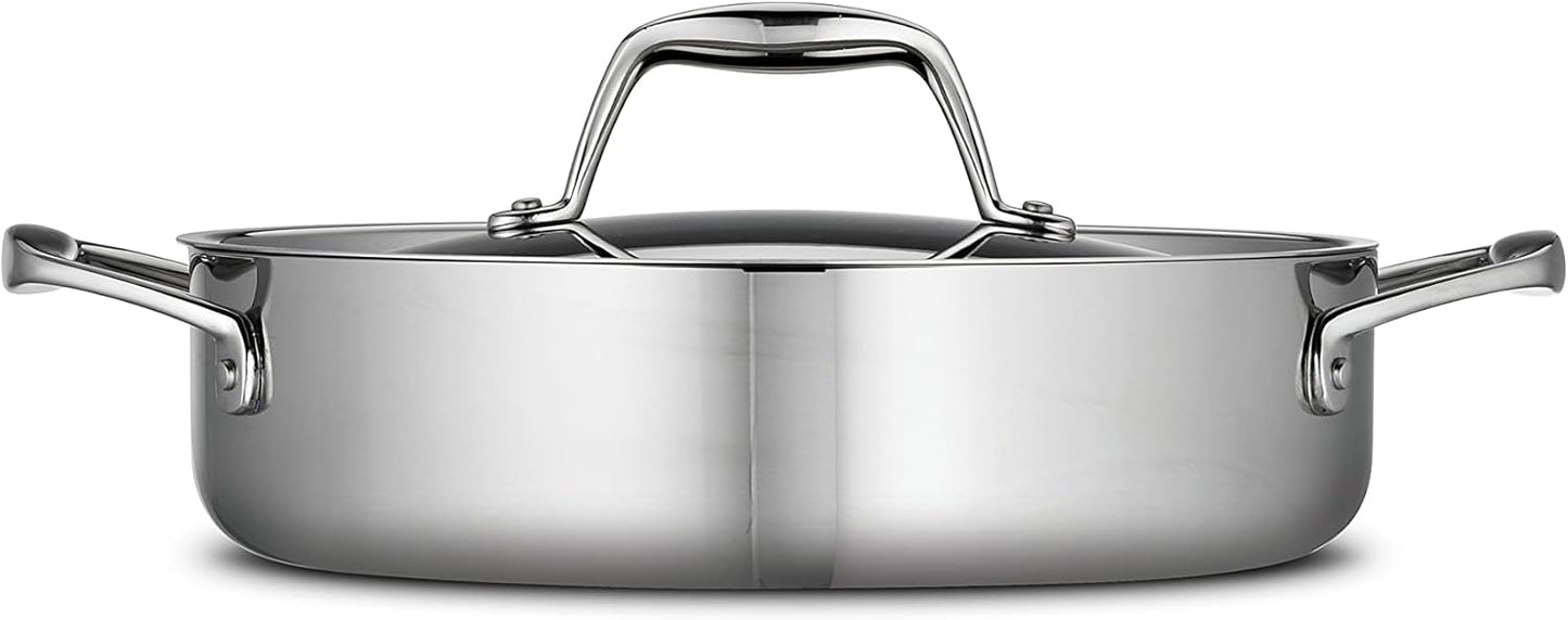 New Tramontina Signature Tri - Ply Clad Stainless Steel 3 - Quart Braiser Pan with Lid - Kidsy