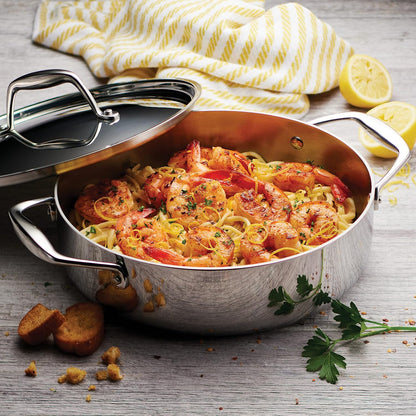 New Tramontina Signature Tri - Ply Clad Stainless Steel 3 - Quart Braiser Pan with Lid - Kidsy