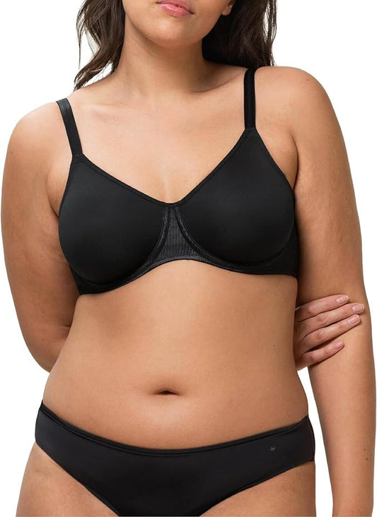 New Triumph Urban Minimizer Underwire Bra Minimizer Bra for Women Cup Sizes C - DD (Black) - Kidsy