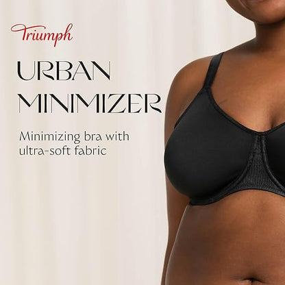 New Triumph Urban Minimizer Underwire Bra Minimizer Bra for Women Cup Sizes C - DD (Black) - Kidsy