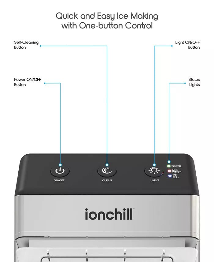 New Tzumi IonChill QuickCube Nugget Ice Maker (Silver) - Kidsy