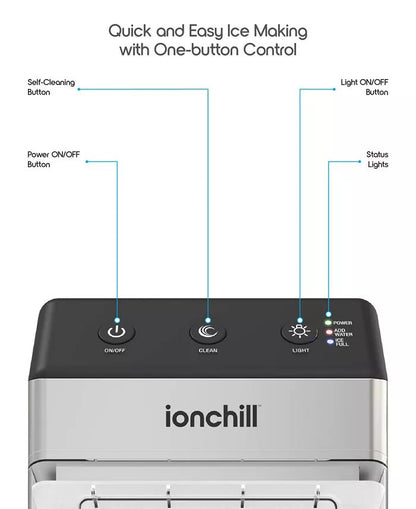 New Tzumi IonChill QuickCube Nugget Ice Maker (Silver) - Kidsy