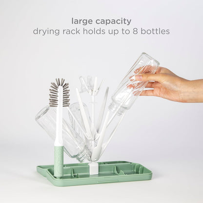 New Ubbi On - the - Go Bottle Drying Rack & Brush Set (Sage) - Kidsy