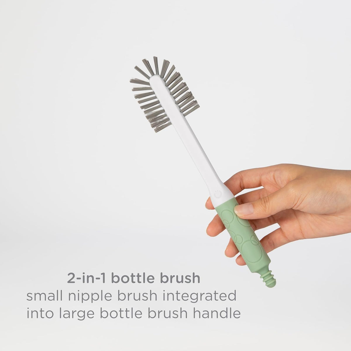 New Ubbi On - the - Go Bottle Drying Rack & Brush Set (Sage) - Kidsy