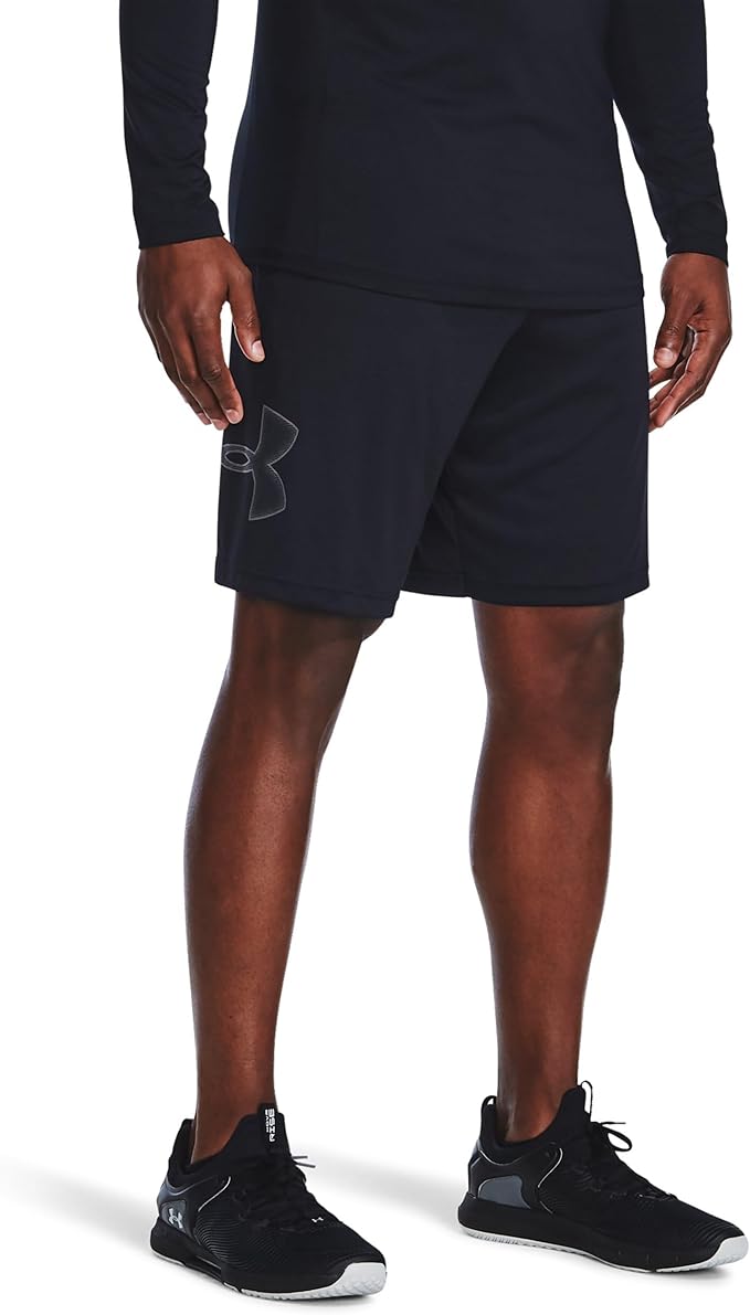New Under Armour Men’s UA Tech Graphic Shorts, Large (Black/Graphite) - Kidsy