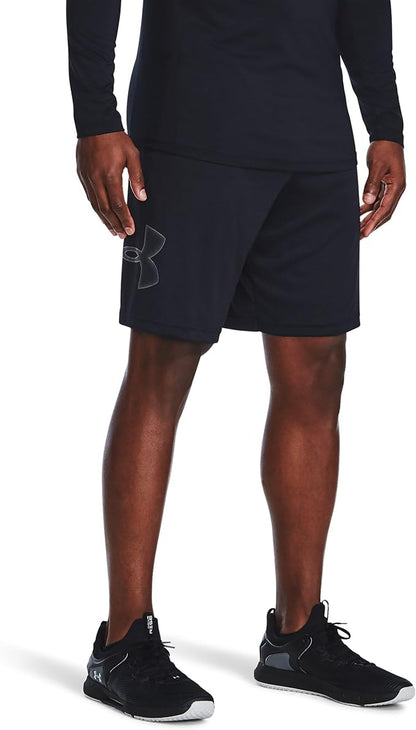 New Under Armour Men’s UA Tech Graphic Shorts, Large (Black/Graphite) - Kidsy
