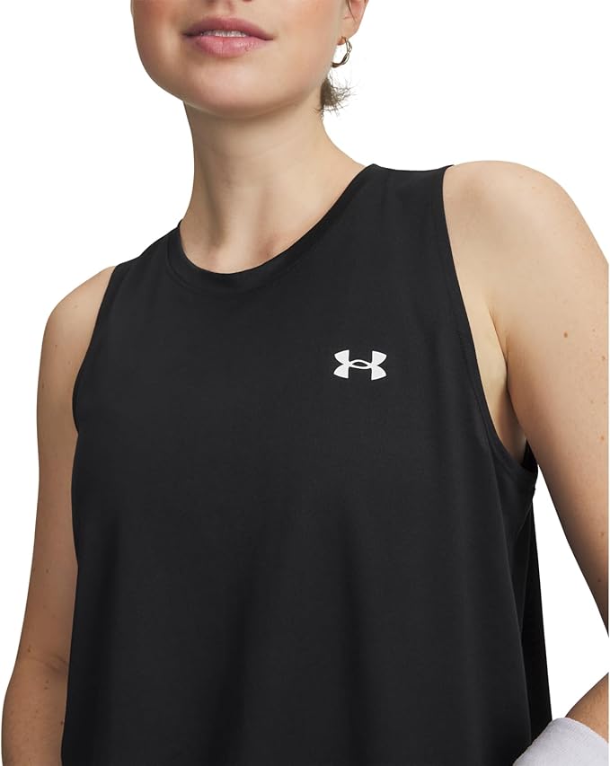 New Under Armour Women’s Tech Tank Top Large (Black/White) - Kidsy