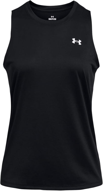 New Under Armour Women’s Tech Tank Top Large (Black/White) - Kidsy