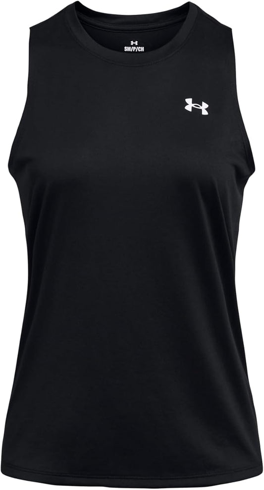 New Under Armour Women’s Tech Tank Top Large (Black/White) - Kidsy