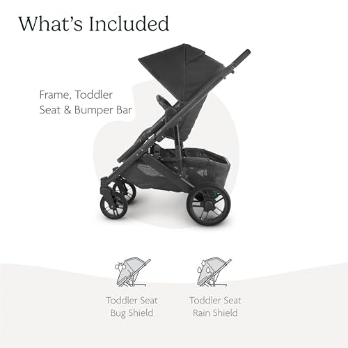 New UPPAbaby Cruz V2 Stroller (Charcoal/Carbon Frame/Black Leather) - Kidsy