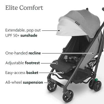 New UPPAbaby G - Luxe Umbrella Stroller Greyson (Charcoal Mélange/Carbon Frame) - Kidsy