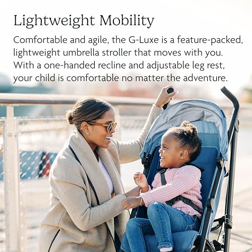 New UPPAbaby G - Luxe Umbrella Stroller Greyson (Charcoal Mélange/Carbon Frame) - Kidsy
