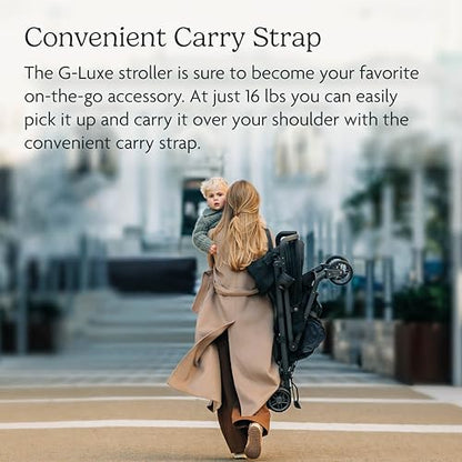 New UPPAbaby G - Luxe Umbrella Stroller Greyson (Charcoal Mélange/Carbon Frame) - Kidsy