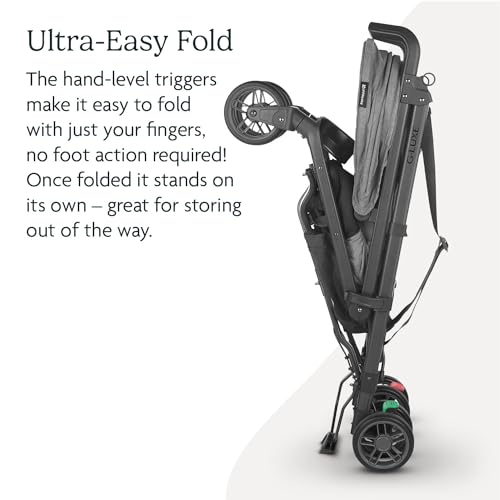 New UPPAbaby G - Luxe Umbrella Stroller Greyson (Charcoal Mélange/Carbon Frame) - Kidsy