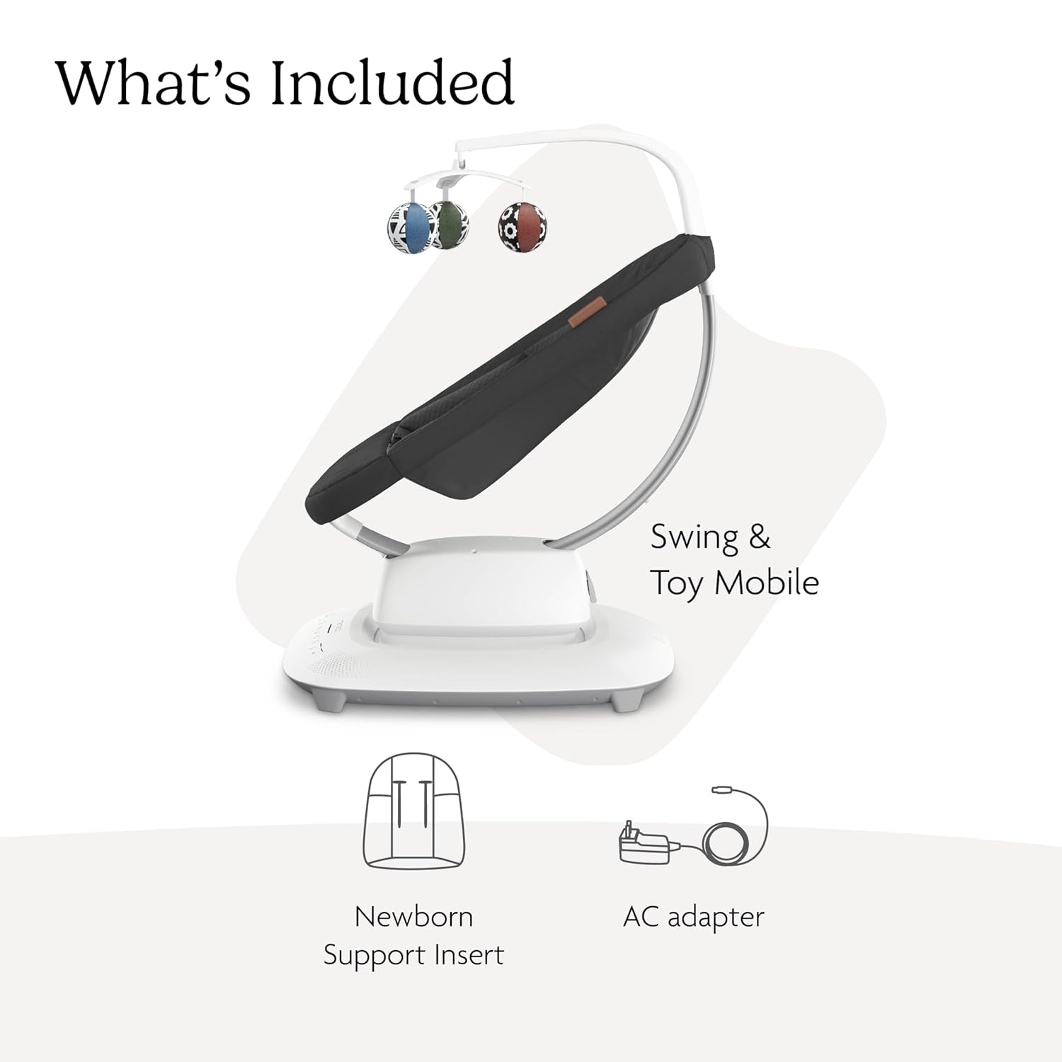 New UPPAbaby Mamaroo Smart Swing - Jake (Charcoal Mélange) - Kidsy