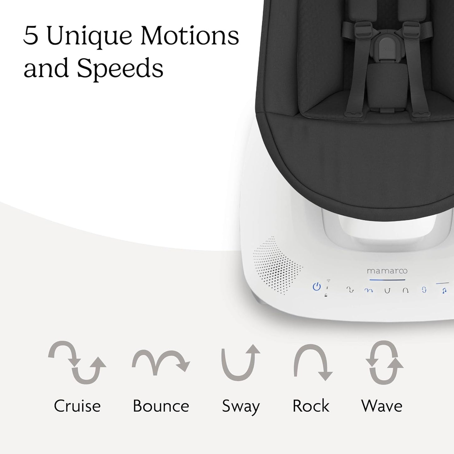 New UPPAbaby Mamaroo Smart Swing - Jake (Charcoal Mélange) - Kidsy