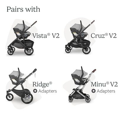 New UPPAbaby Mesa Max Infant Car Seat and Base Greyson (Charcoal Mélange) - Kidsy