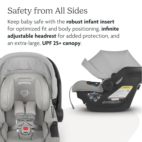 New UPPAbaby Mesa Max Infant Car Seat and Base Greyson (Charcoal Mélange) - Kidsy