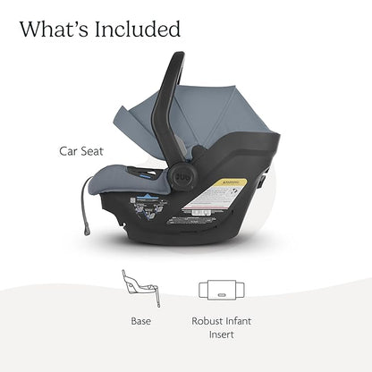 New UPPAbaby Mesa Max Infant Car Seat with Base (Gregory Blue Mélange) - Kidsy