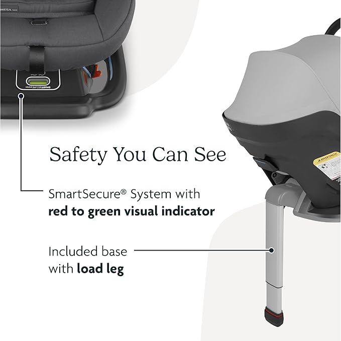 New UPPAbaby Mesa Max Infant Car Seat with Base (Gregory Blue Mélange) - Kidsy