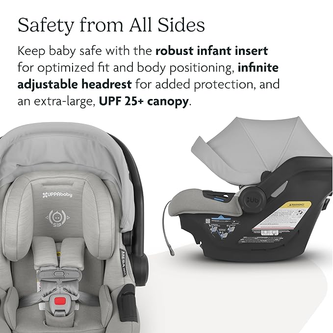 New UPPAbaby Mesa Max Infant Car Seat with Base (Gregory Blue Mélange) - Kidsy