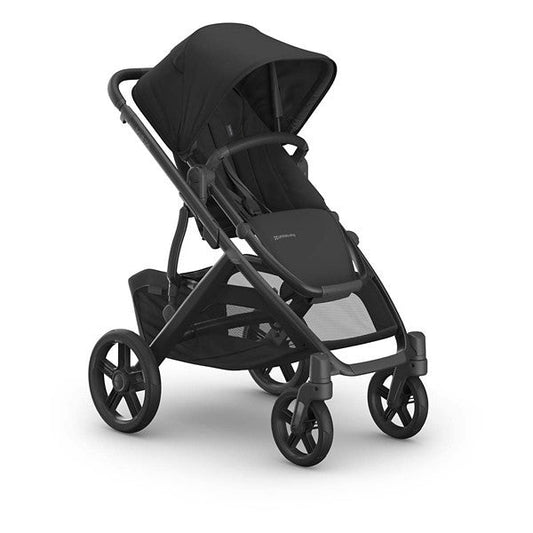 New UPPAbaby Vista V3 Stroller Jake (Charcoal/Carbon Frame/Black Leather) - Kidsy