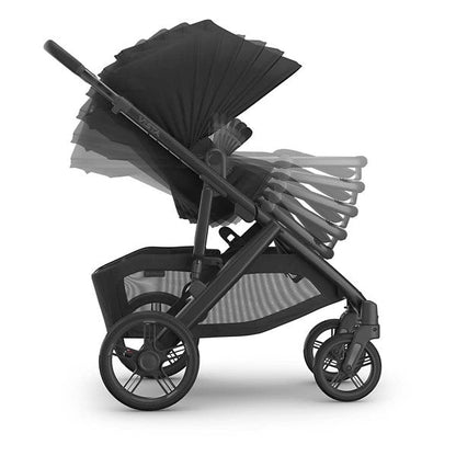 New UPPAbaby Vista V3 Stroller Jake (Charcoal/Carbon Frame/Black Leather) - Kidsy