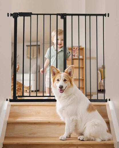 New VEVOR Baby Gate, 26 - 40 Inches Adjustable Width, 36 Inches High (Black) - Kidsy