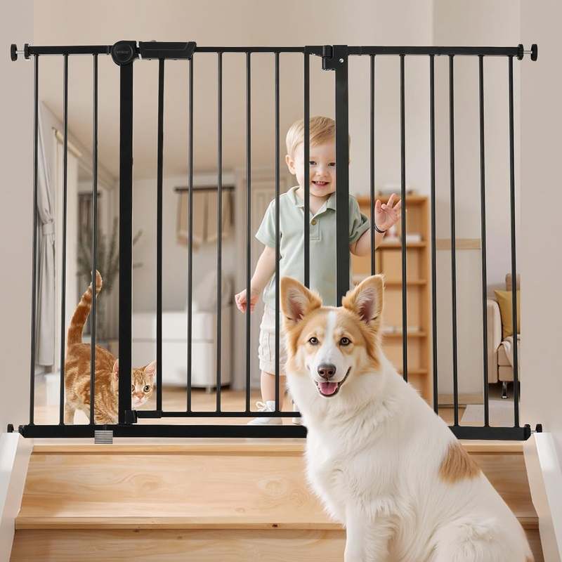 New VEVOR Baby Gate, 26 - 48 Inches Adjustable Width (Black) - Kidsy