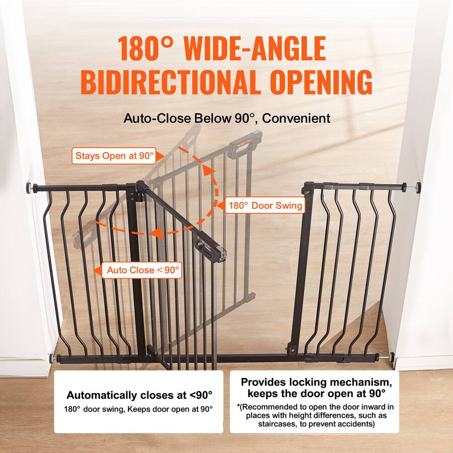 New VEVOR Extra Wide Walk-Through Baby & Pet Gate, 29.5-51 in (30" High) - Kidsy