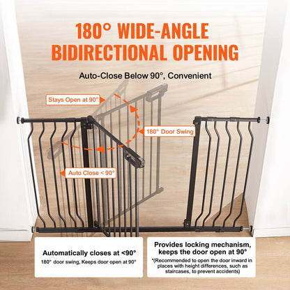 New VEVOR Extra Wide Walk-Through Baby & Pet Gate, 29.5-51 in (30" High) - Kidsy