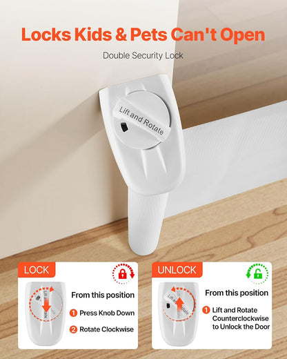 New VEVOR Retractable Baby Gate, Extends to 57 inch Wide, 38.5 inch Tall (White) - Kidsy