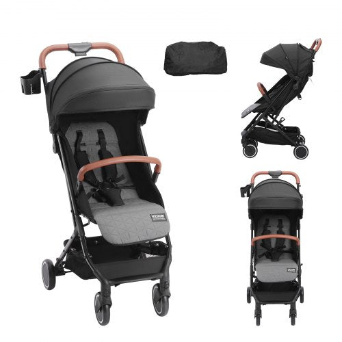 New VEVOR Standart Baby Infant Stroller (Black) - Kidsy
