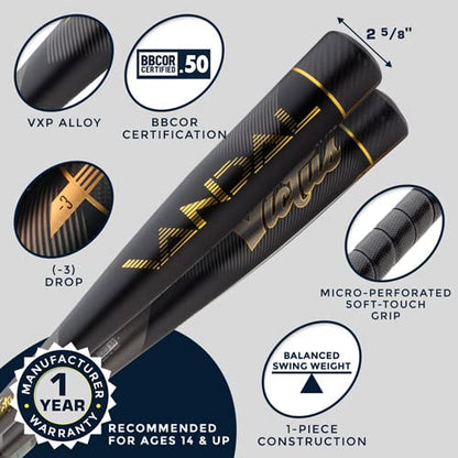New Victus Sports - Vandal 2, BBCOR (VCBV2 - 33/30) Aluminum Baseball Bat - Kidsy