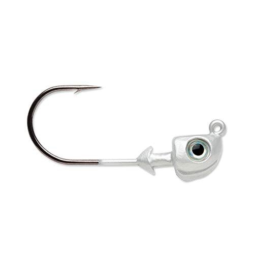 New VMC, Boxer Jig, 4/0 Hook Size, 3/8 oz, Metallic White, Package of 4 (BJ38 - MW) - Kidsy