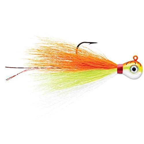 New VMC Bucktail Jig 1/8 Orange Fire UV - Kidsy