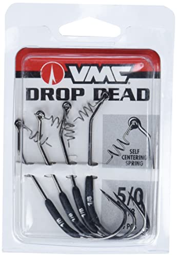 New VMC Drop Dead Weighted Hook 1/8 Black Nickel 5/0, one Size - Kidsy