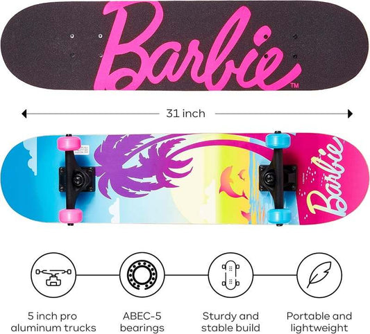 New Voyager Cruiser Skateboard with Graphic Grip Tape (Barbie) - Kidsy