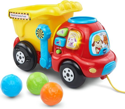 New VTech Drop and Go Dump Truck Toy (Yellow) - Kidsy