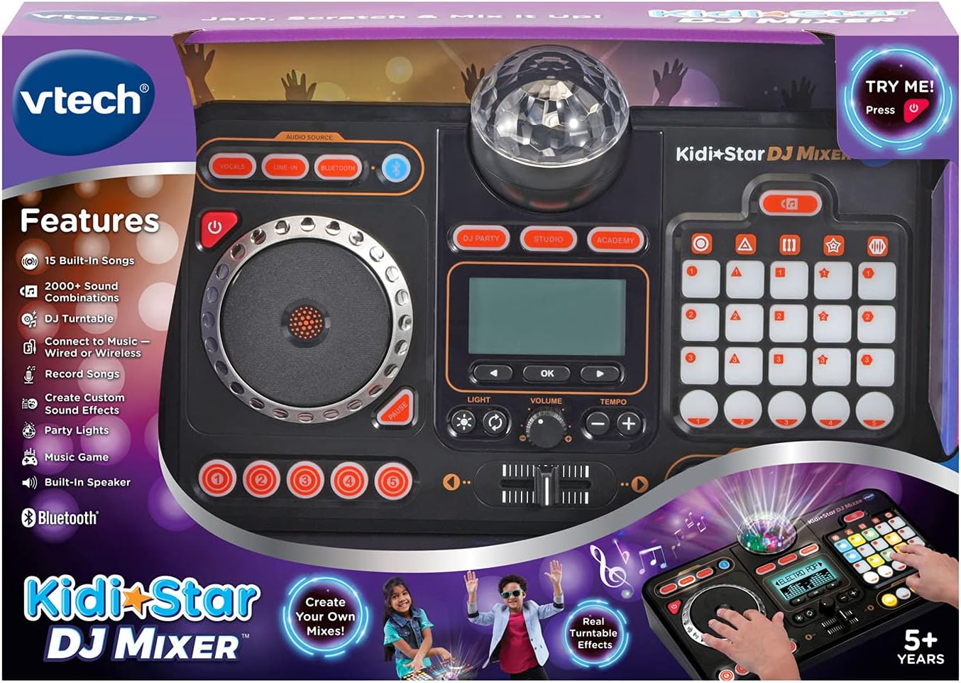 New VTech Kidi Star DJ Mixer Toy (Black) - Kidsy